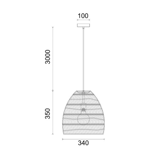 Buy the Coup Rattan Ellipse Pendant Light Pendant Lighting online from Decor Lighting