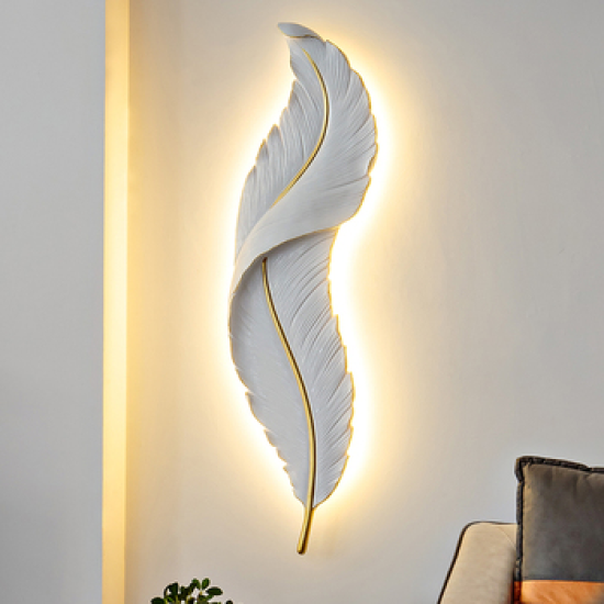 Buy the Feather - White LED Wall LIght Wall Lights online from Decor Lighting