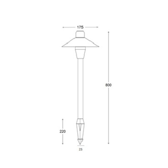 Buy the Coolie Exterior Spike Light Outdoor Lighting online from Decor Lighting