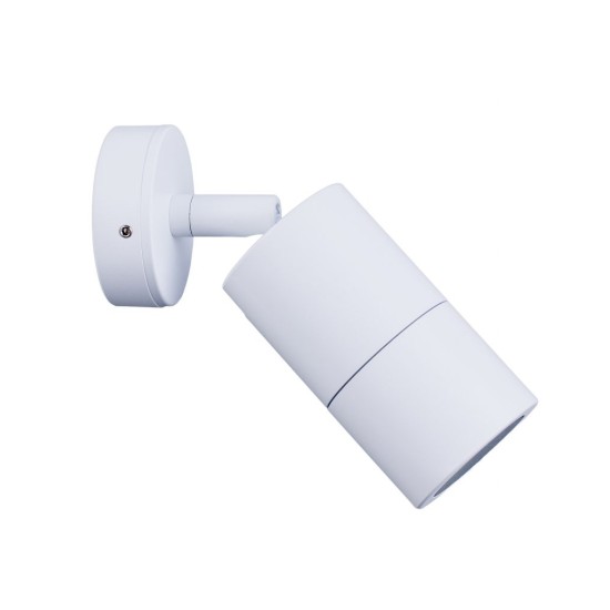 Buy the Exterior GU10 Wall Mounted Spot-Single-White Outdoor Lighting online from Decor Lighting