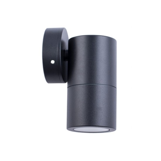 Buy the Exterior GU10 Wall Mounted Pillar-Single-Black Outdoor Lighting online from Decor Lighting