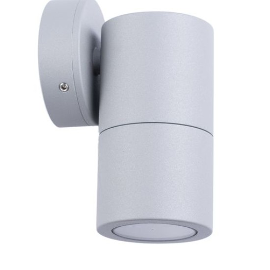 Buy the Exterior GU10 Wall Mounted Pillar-Single-Grey Outdoor Lighting online from Decor Lighting