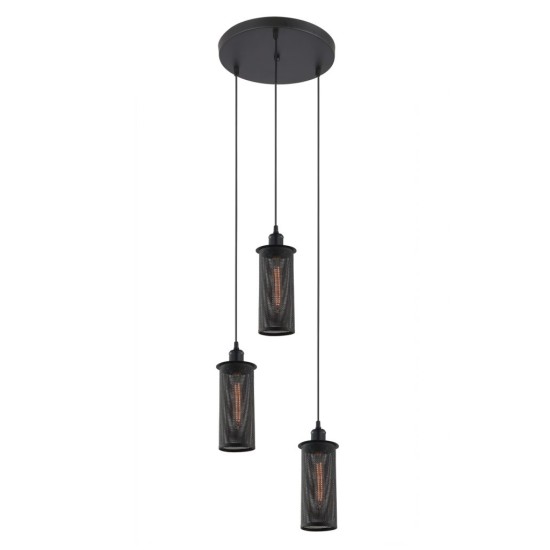 Buy the Veneto 1X3BK- Black Mesh Pendant Lights Pendant Lighting online from Decor Lighting