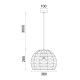 Buy the Natural Hemp Pendant Light-Dome Pendant Lighting online from Decor Lighting
