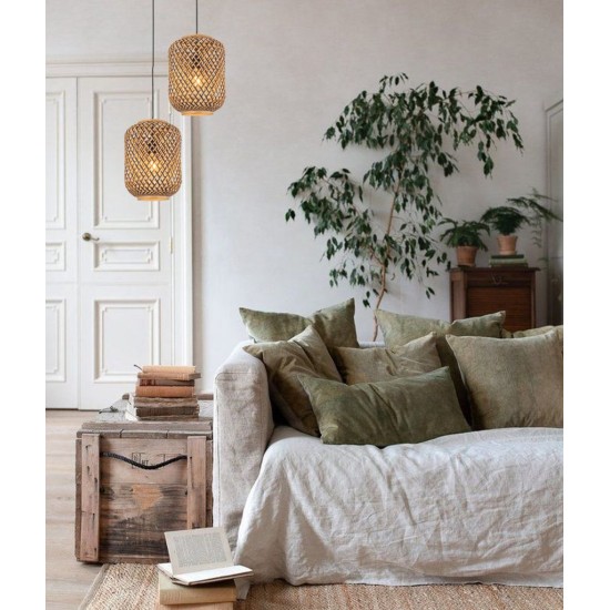 Buy the Cesta Bamboo Cage Pendant Pendant Lighting online from Decor Lighting
