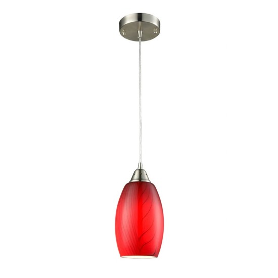 Buy the Glaze - Red Hand Blown Glass Pendant Pendant Lighting online from Decor Lighting