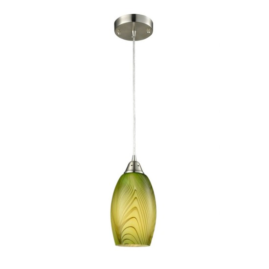 Buy the Glaze - Green Hand Blown Glass Pendant Pendant Lighting online from Decor Lighting