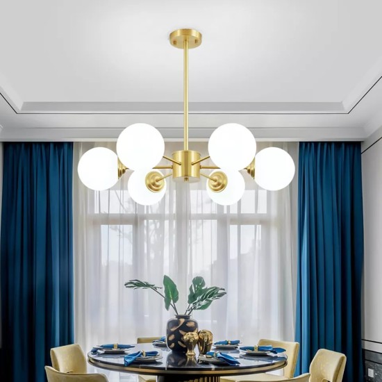 Buy the Spherical Chandelier - 6 head Chandeliers online from Decor Lighting