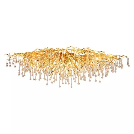 Buy the Round Crystal Drop Chandelier Chandeliers online from Decor Lighting